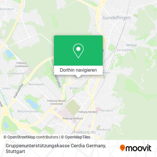 Gruppenunterstützungskasse Cerdia Germany Karte