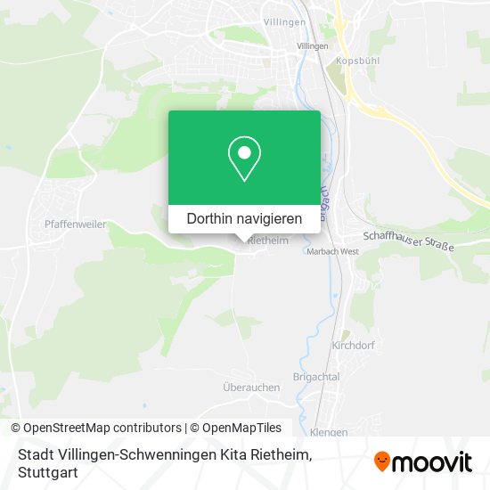 Stadt Villingen-Schwenningen Kita Rietheim Karte