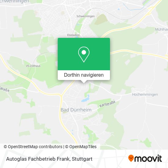 Autoglas Fachbetrieb Frank Karte