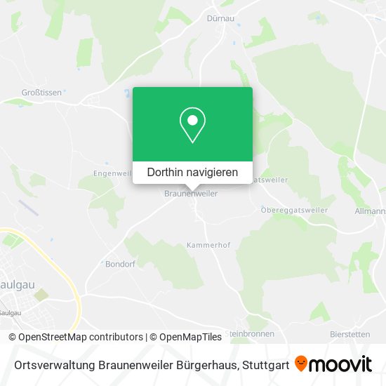Ortsverwaltung Braunenweiler Bürgerhaus Karte