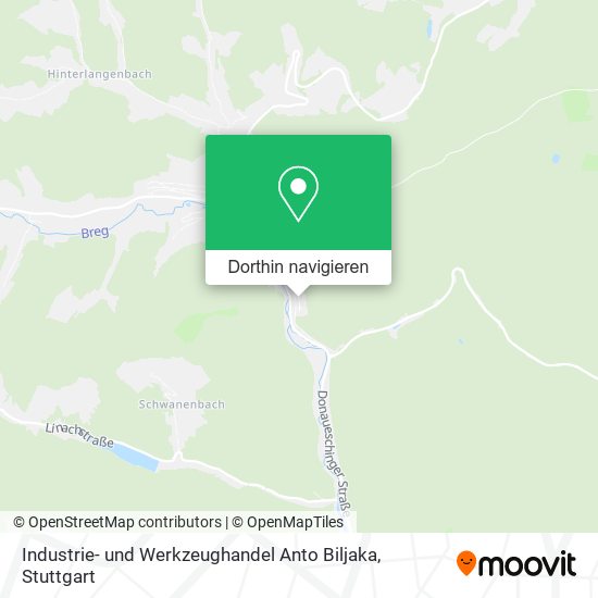 Industrie- und Werkzeughandel Anto Biljaka Karte