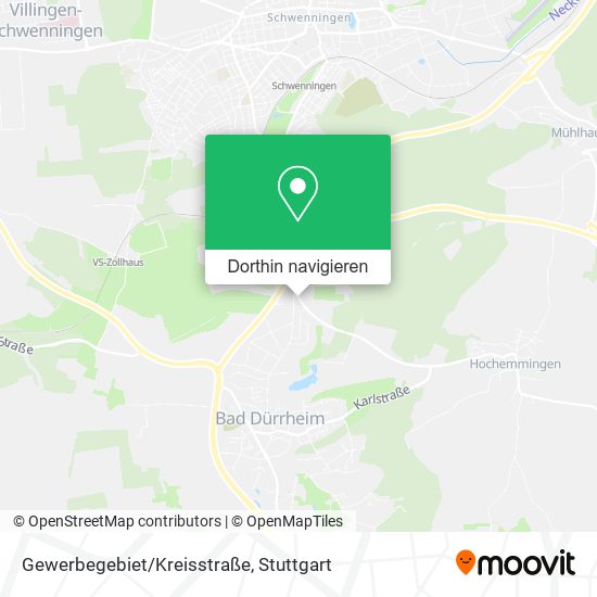 Gewerbegebiet/Kreisstraße Karte