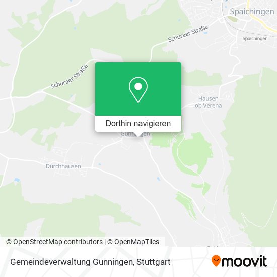 Gemeindeverwaltung Gunningen Karte