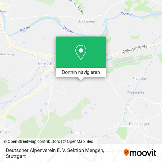 Deutscher Alpenverein E. V. Sektion Mengen Karte