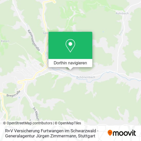 R+V Versicherung Furtwangen im Schwarzwald - Generalagentur Jürgen Zimmermann Karte
