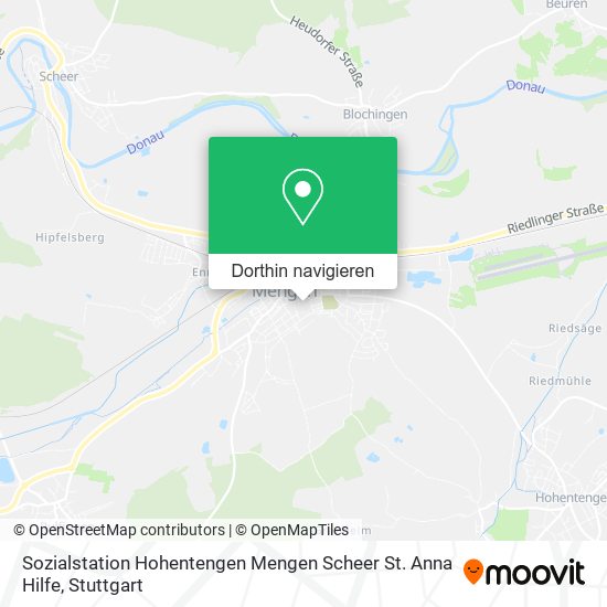 Sozialstation Hohentengen Mengen Scheer St. Anna Hilfe Karte
