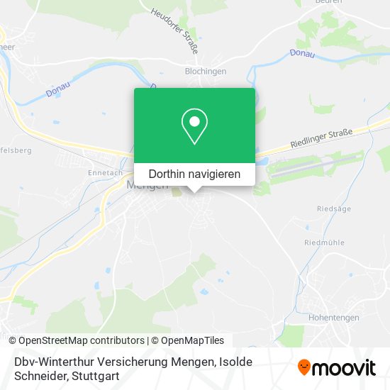 Dbv-Winterthur Versicherung Mengen, Isolde Schneider Karte