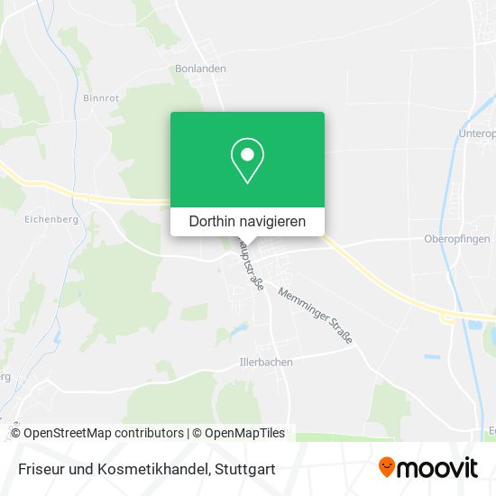 Friseur und Kosmetikhandel Karte