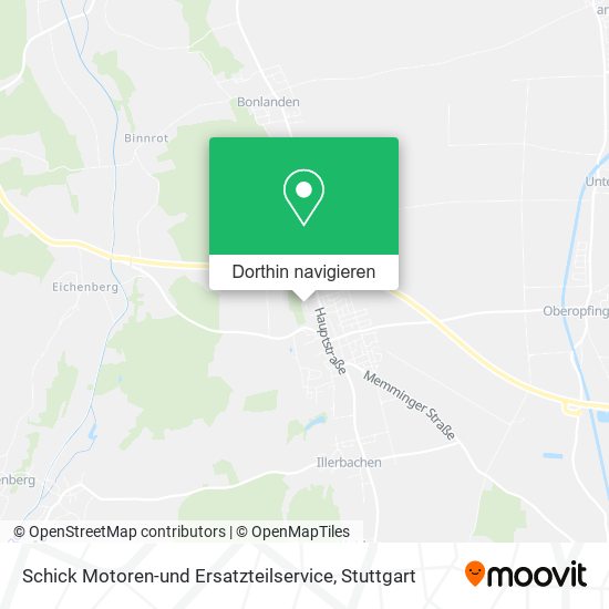 Schick Motoren-und Ersatzteilservice Karte