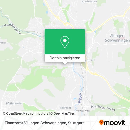 Finanzamt Villingen-Schwenningen Karte