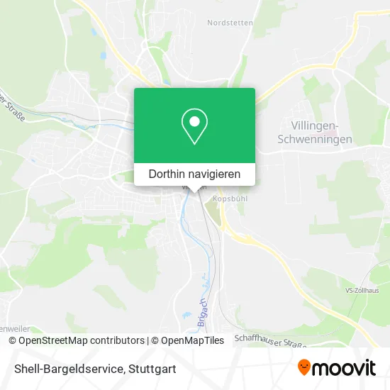 Shell-Bargeldservice Karte