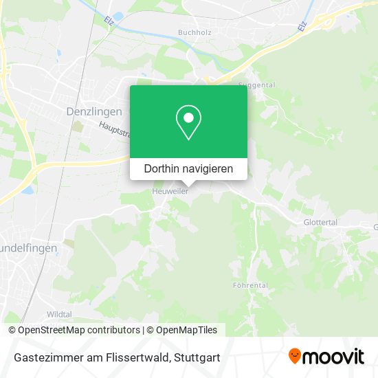 Gastezimmer am Flissertwald Karte