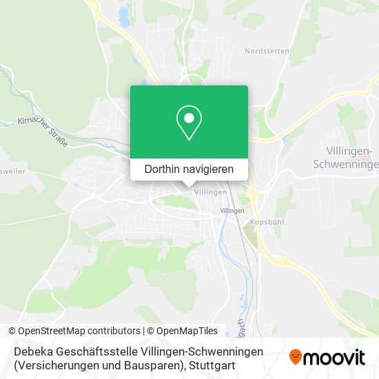 Debeka Geschäftsstelle Villingen-Schwenningen (Versicherungen und Bausparen) Karte