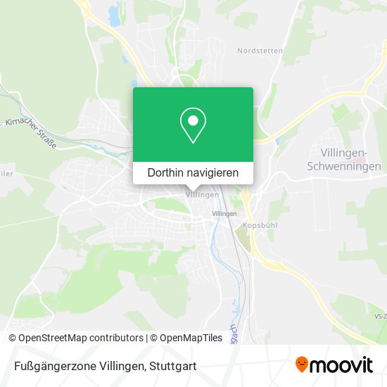 Fußgängerzone Villingen Karte