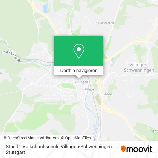 Staedt. Volkshochschule Villingen-Schwenningen Karte