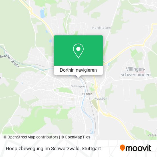 Hospizbewegung im Schwarzwald Karte