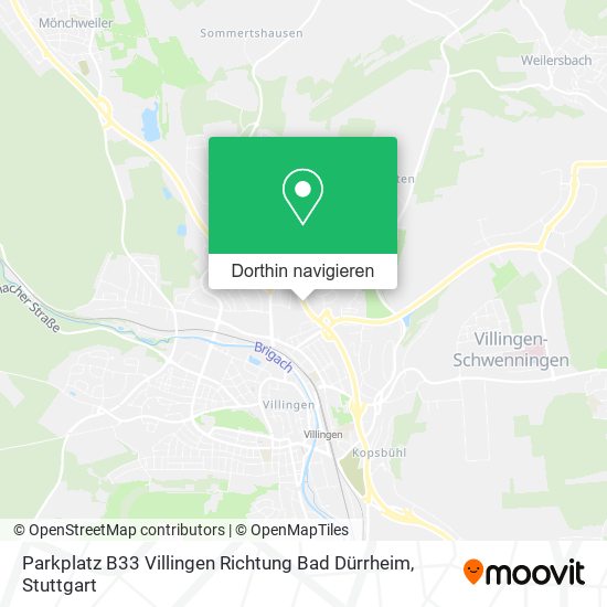 Parkplatz B33 Villingen Richtung Bad Dürrheim Karte