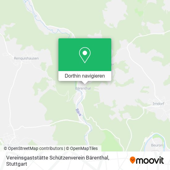 Vereinsgaststätte Schützenverein Bärenthal Karte