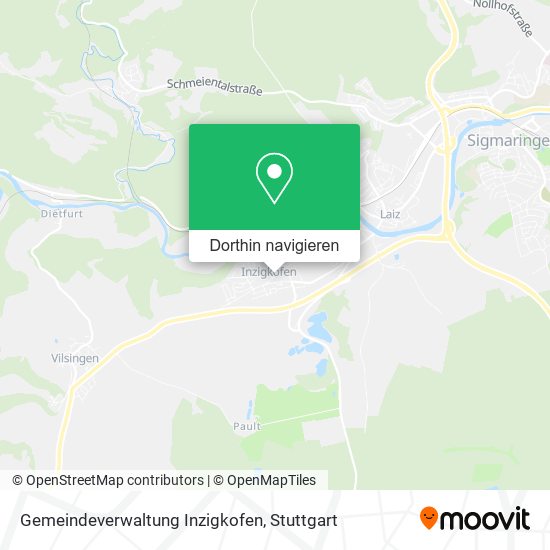 Gemeindeverwaltung Inzigkofen Karte