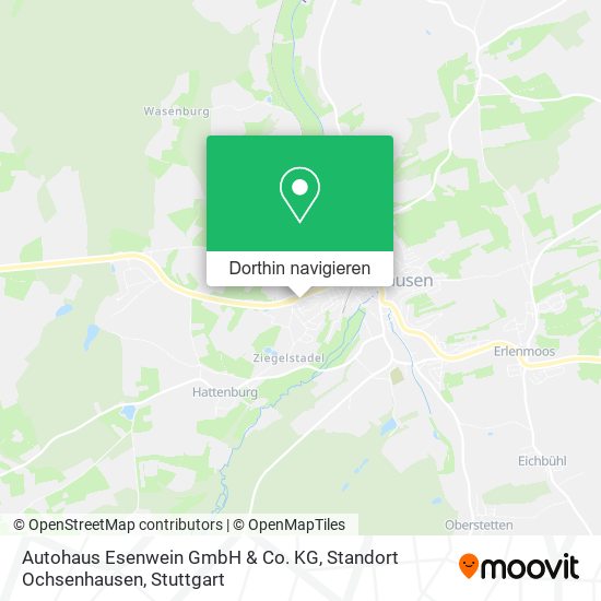 Autohaus Esenwein GmbH & Co. KG, Standort Ochsenhausen Karte