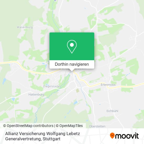 Allianz Versicherung Wolfgang Lebetz Generalvertretung Karte