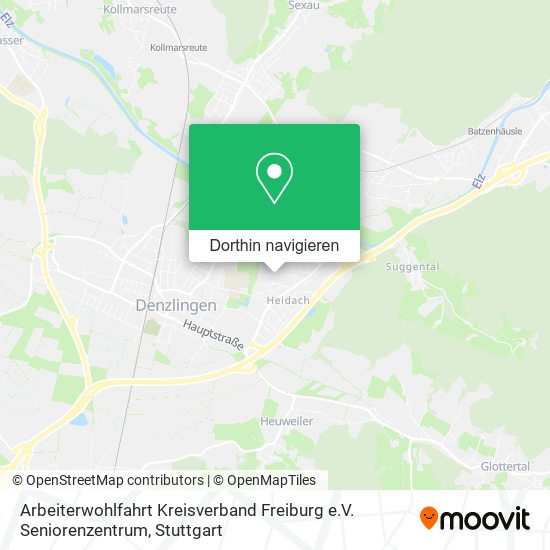 Arbeiterwohlfahrt Kreisverband Freiburg e.V. Seniorenzentrum Karte
