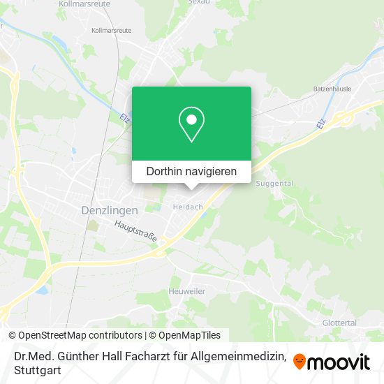 Dr.Med. Günther Hall Facharzt für Allgemeinmedizin Karte