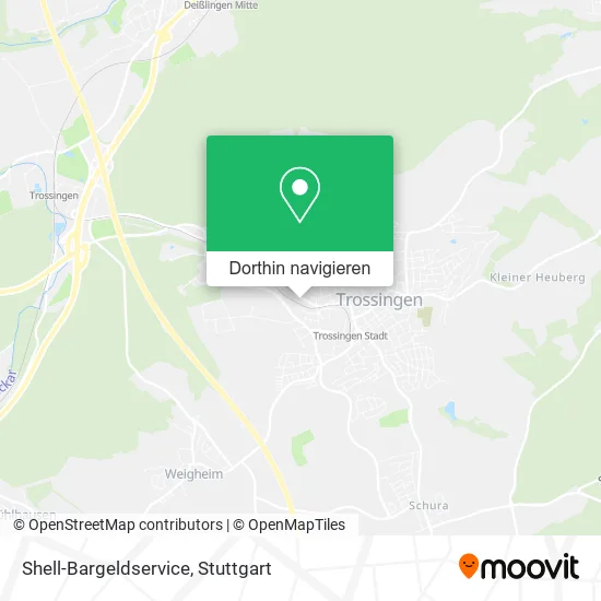 Shell-Bargeldservice Karte