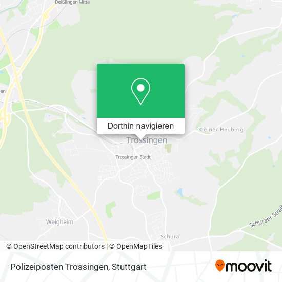 Polizeiposten Trossingen Karte