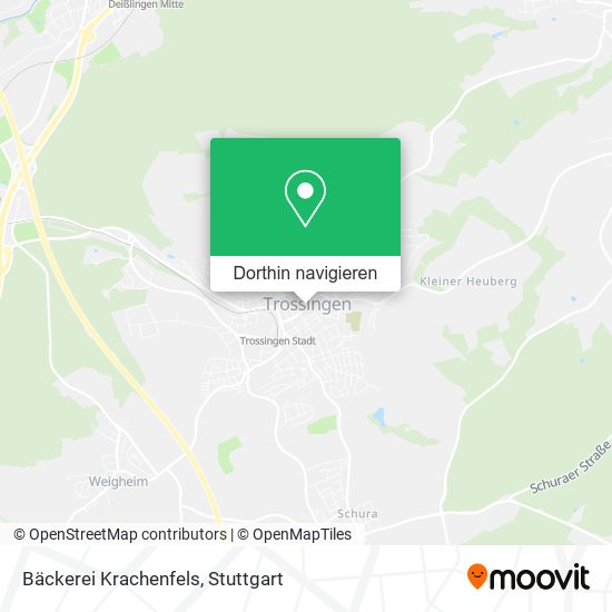 Bäckerei Krachenfels Karte