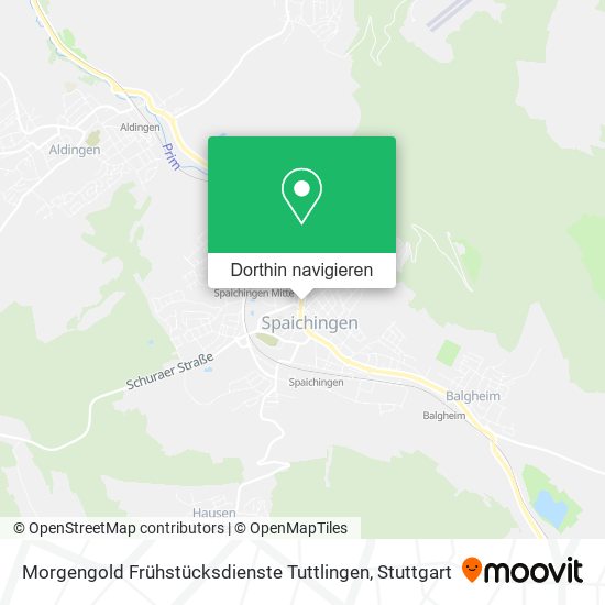 Morgengold Frühstücksdienste Tuttlingen Karte