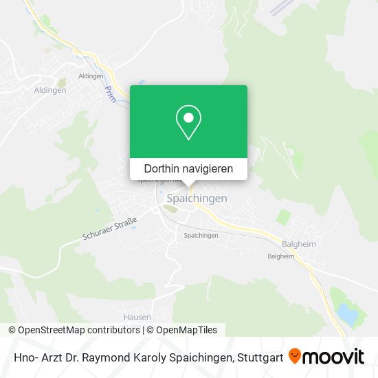 Hno- Arzt Dr. Raymond Karoly Spaichingen Karte