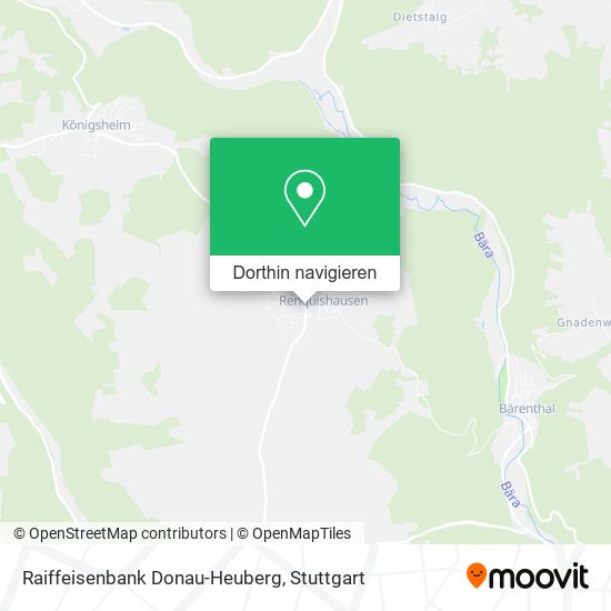 Raiffeisenbank Donau-Heuberg Karte