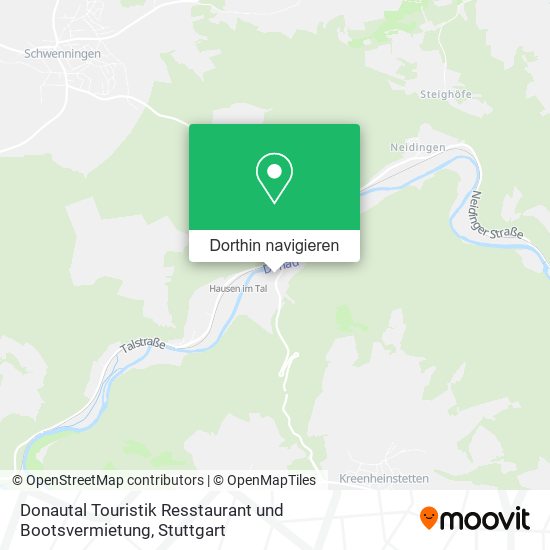 Donautal Touristik Resstaurant und Bootsvermietung Karte