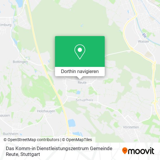 Das Komm-in Dienstleistungszentrum Gemeinde Reute Karte