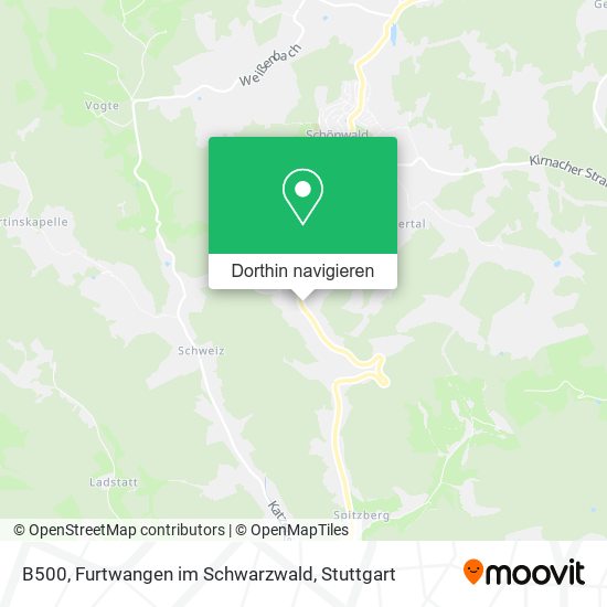 B500, Furtwangen im Schwarzwald Karte