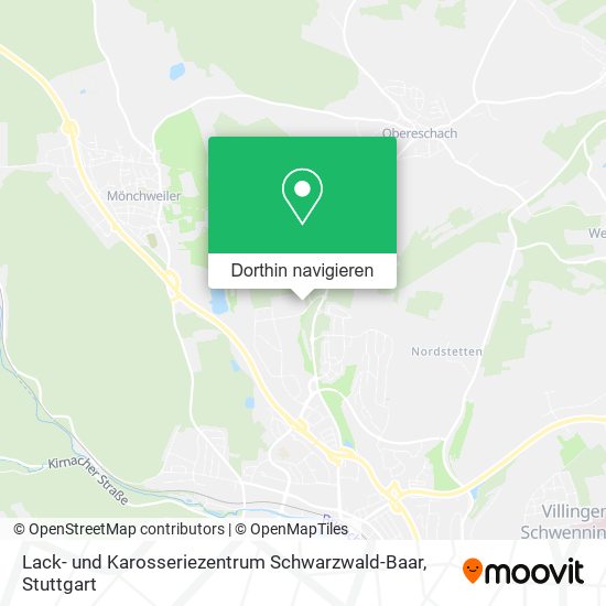 Lack- und Karosseriezentrum Schwarzwald-Baar Karte