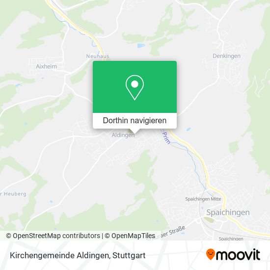 Kirchengemeinde Aldingen Karte