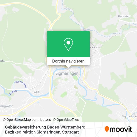 Gebäudeversicherung Baden-Württemberg Bezirksdirektion Sigmaringen Karte