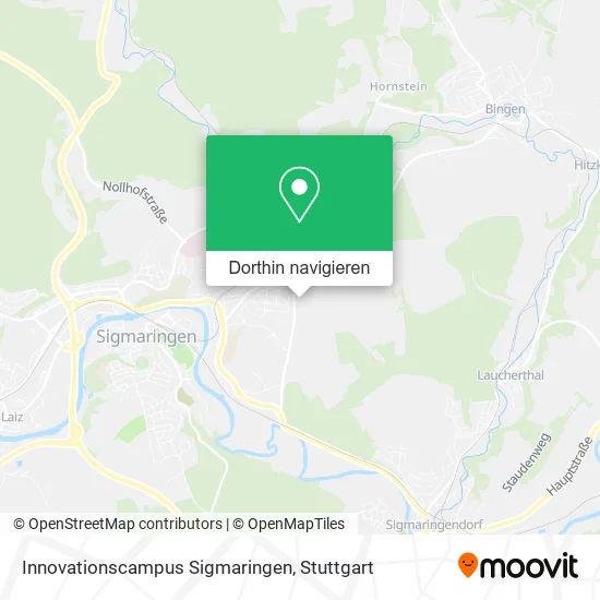 Innovationscampus Sigmaringen Karte