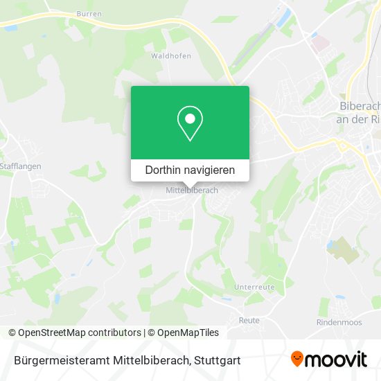 Bürgermeisteramt Mittelbiberach Karte