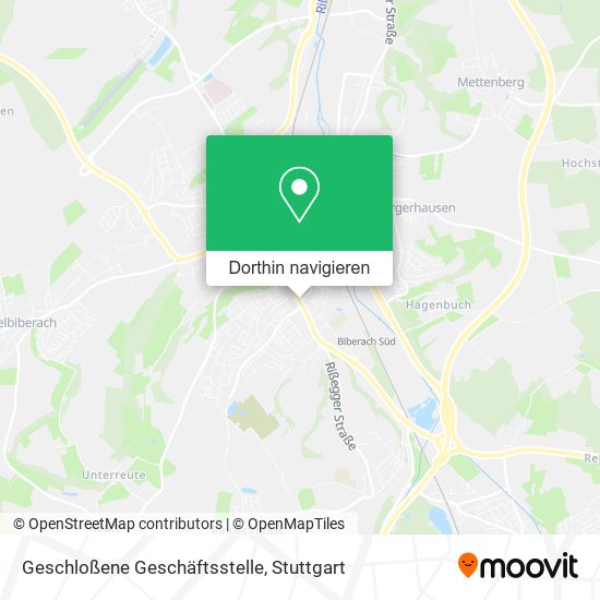 Geschloßene Geschäftsstelle Karte