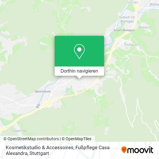 Kosmetikstudio & Accessoires, Fußpflege Casa Alexandra Karte