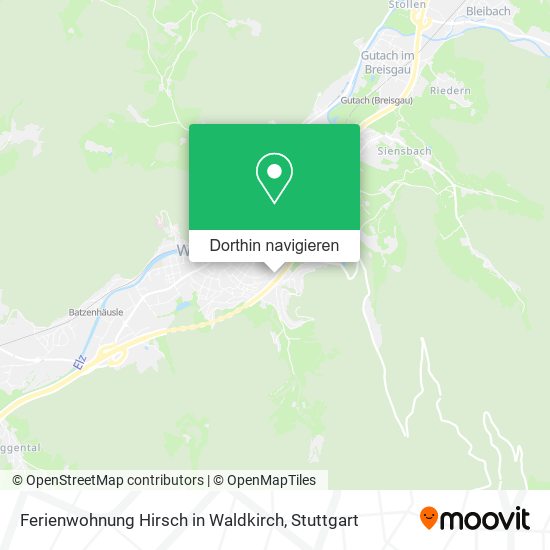Ferienwohnung Hirsch in Waldkirch Karte