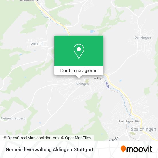Gemeindeverwaltung Aldingen Karte