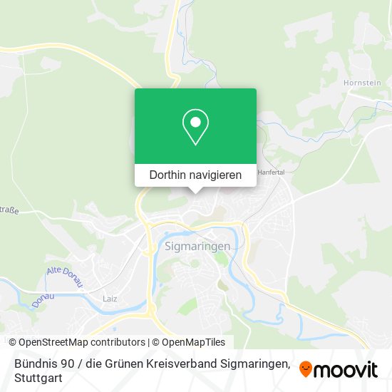 Bündnis 90 / die Grünen Kreisverband Sigmaringen Karte