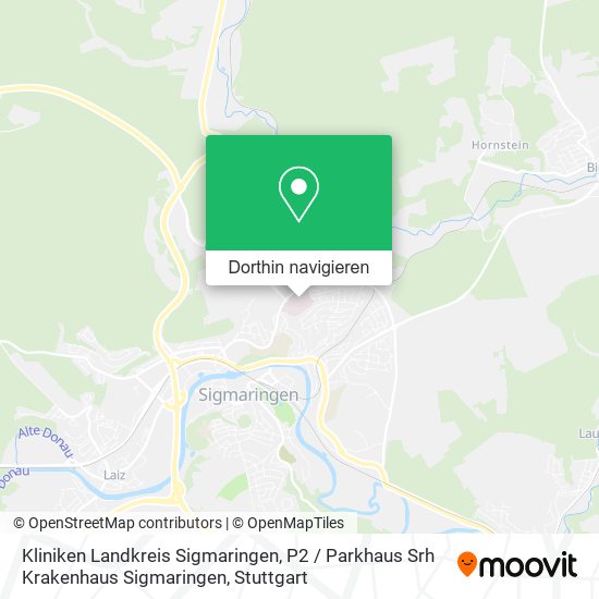 Kliniken Landkreis Sigmaringen, P2 / Parkhaus Srh Krakenhaus Sigmaringen Karte
