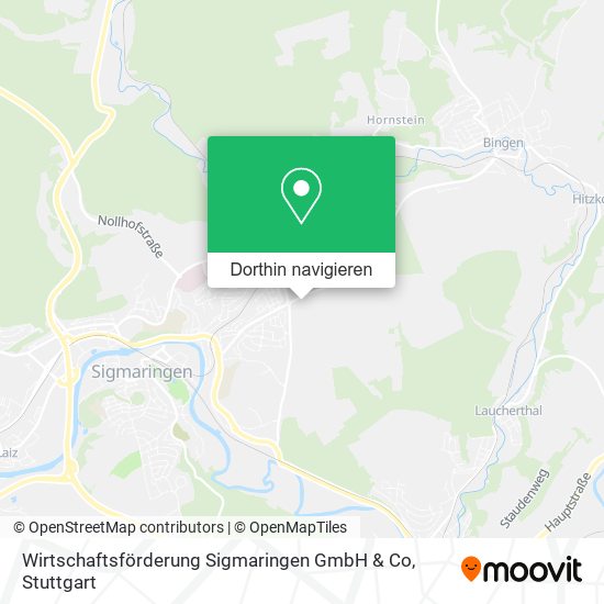 Wirtschaftsförderung Sigmaringen GmbH & Co Karte