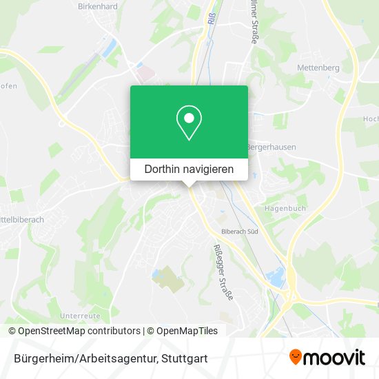 Bürgerheim/Arbeitsagentur Karte