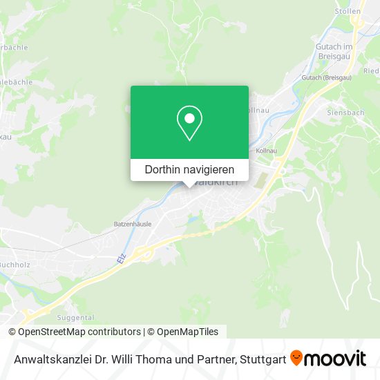 Anwaltskanzlei Dr. Willi Thoma und Partner Karte
